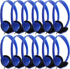 Kids Headphones Bulk 12 Pack for School Classroom Student Children Toddler Boys