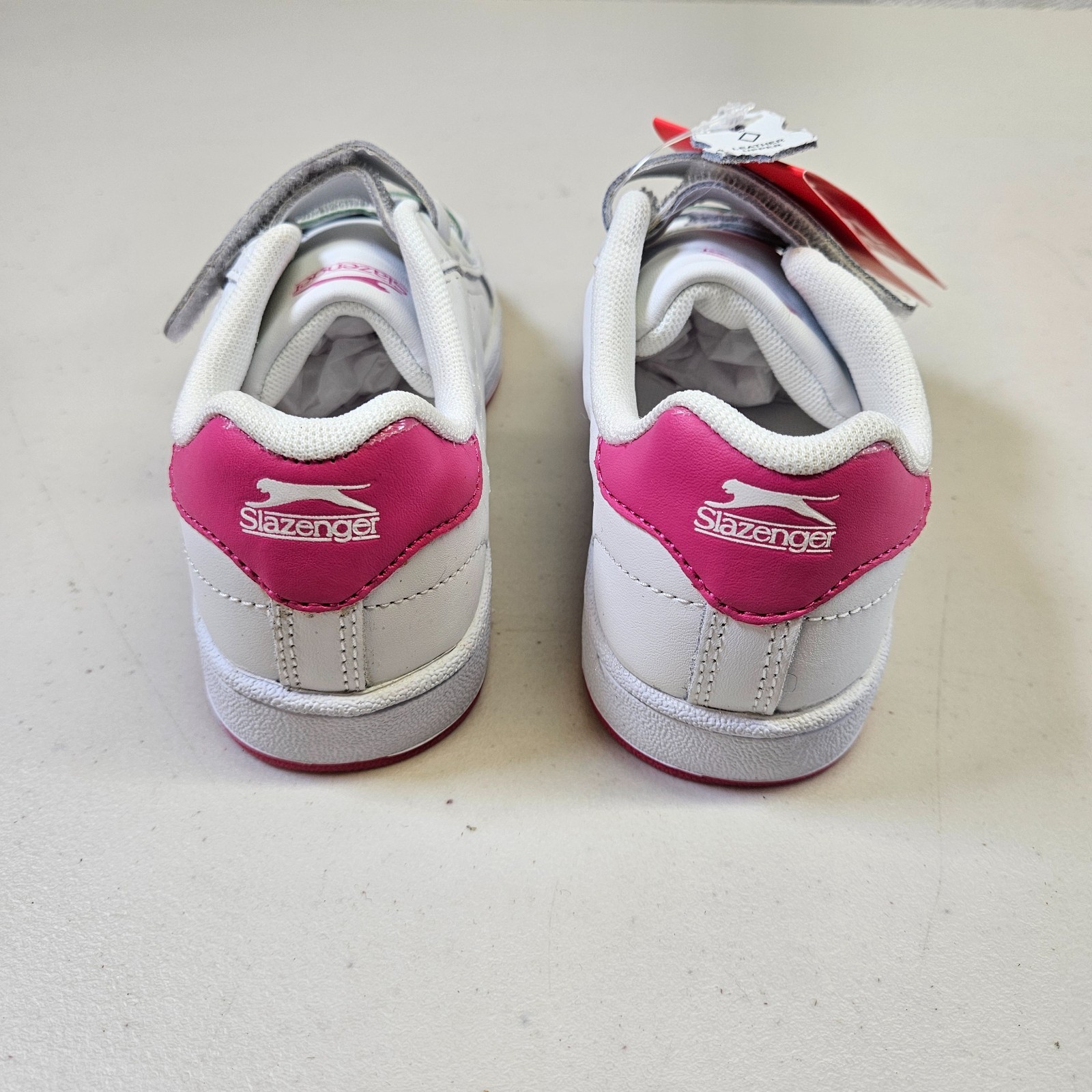 Slazenger Kids Trainers UK 13 White Pink Leather image 5