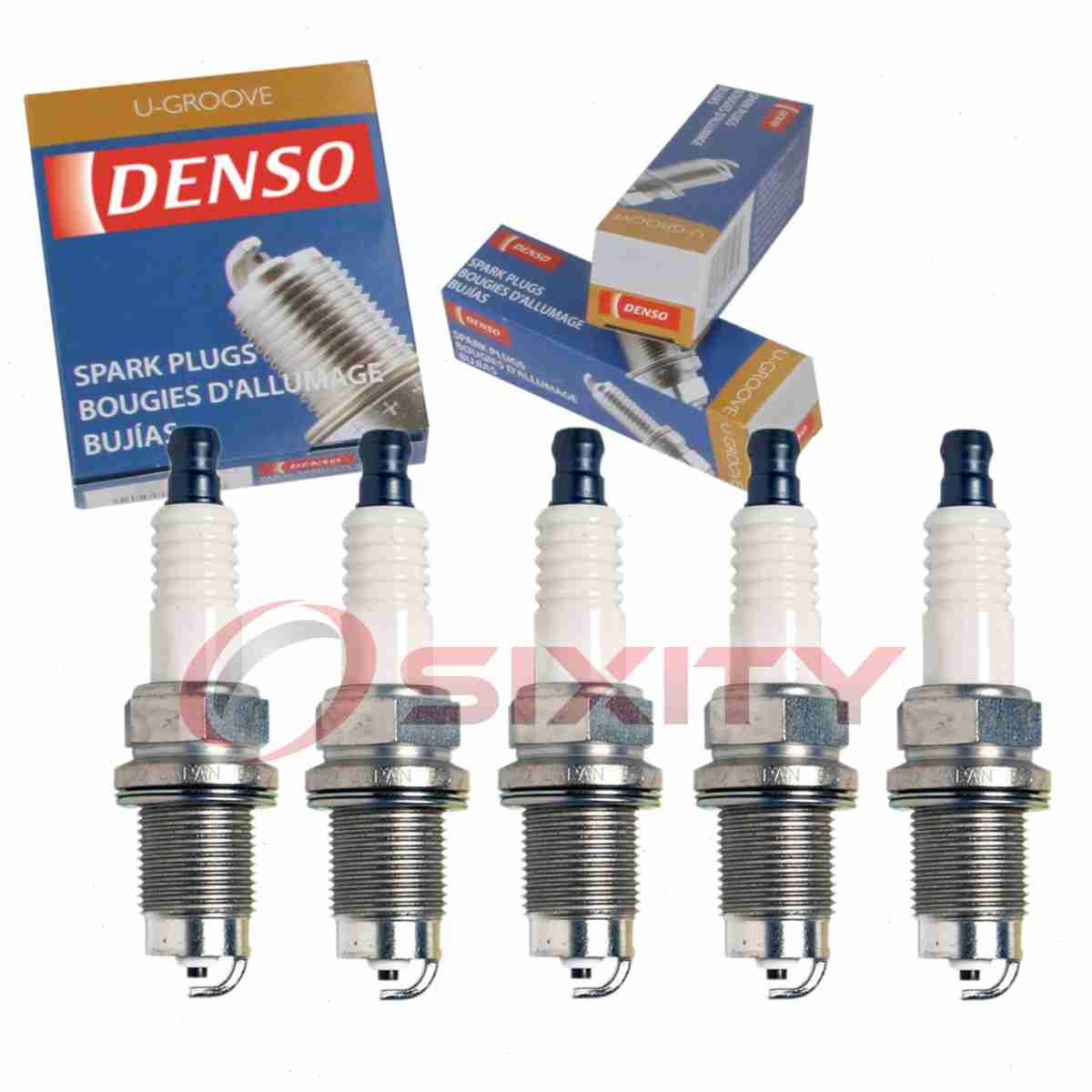 5 pc Denso Standard U-Groove Spark Plugs for 2010-2014 Volkswagen Golf 2.5L pf