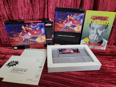 Disney's Aladdin Super Nintendo SNES 1996 Complete in Box w/Manual Cib Papers