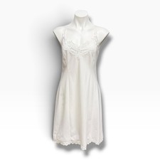 Vintage St Michael White Lace Slip Nightgown UK 14 US 10 Coquette Cottagecore