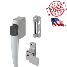 Durable Aluminum Door Handle Set with Night Lock – Fits 5/8 - 1-1/4” Thick Doors