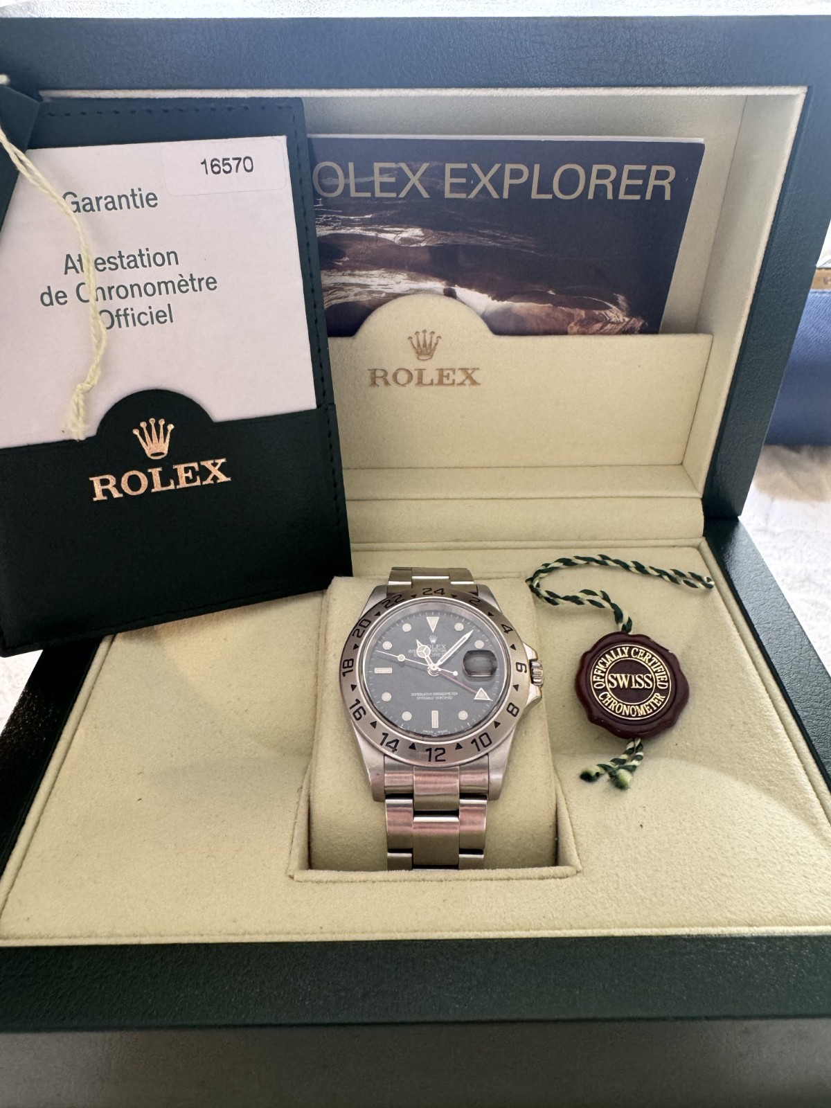 Rolex Explorer II Men's Black Dial | 16570 | Box & Papers | 2005