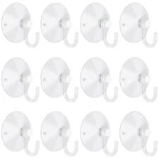 200 Pieces Small Suction Cups with Hooks 1.2 inch Clear Plastic Sucker Hooks ...