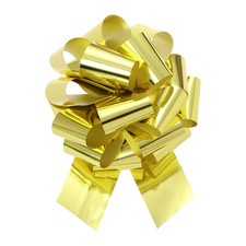 10 Inch Metallic Large Big Pull Bow Gift Wrapping Bows Ribbon Gold Tone