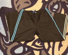 Adidas Track Gym Active Wide Leg Warm Trefoil Fitness Pants Black Tif Blue XL