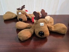 Vintage Hallmark Rodney Reindeer Christmas Plush Set Of 2 Small Size Stuffed
