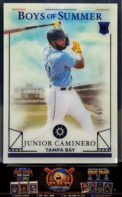 Junior Caminero RC - 2024 Panini Boys of Summer Blue /99 #64 Tampa Bay Rays