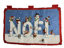 Bucilla Noel Kit 49004 Jeweled Felt Wall Hang Christmas Completed