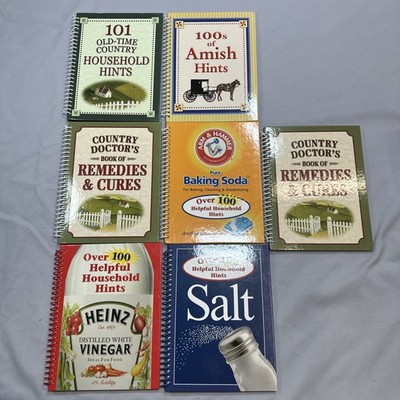 Household Hints Spiral Book Lot 7  Amish Country Remedies Salt Baking Soda PIL