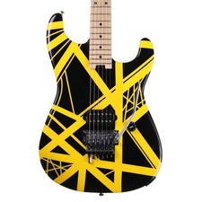 EVH Striped Series Guitar, Black with Yellow Stripes (Pre-Owned)