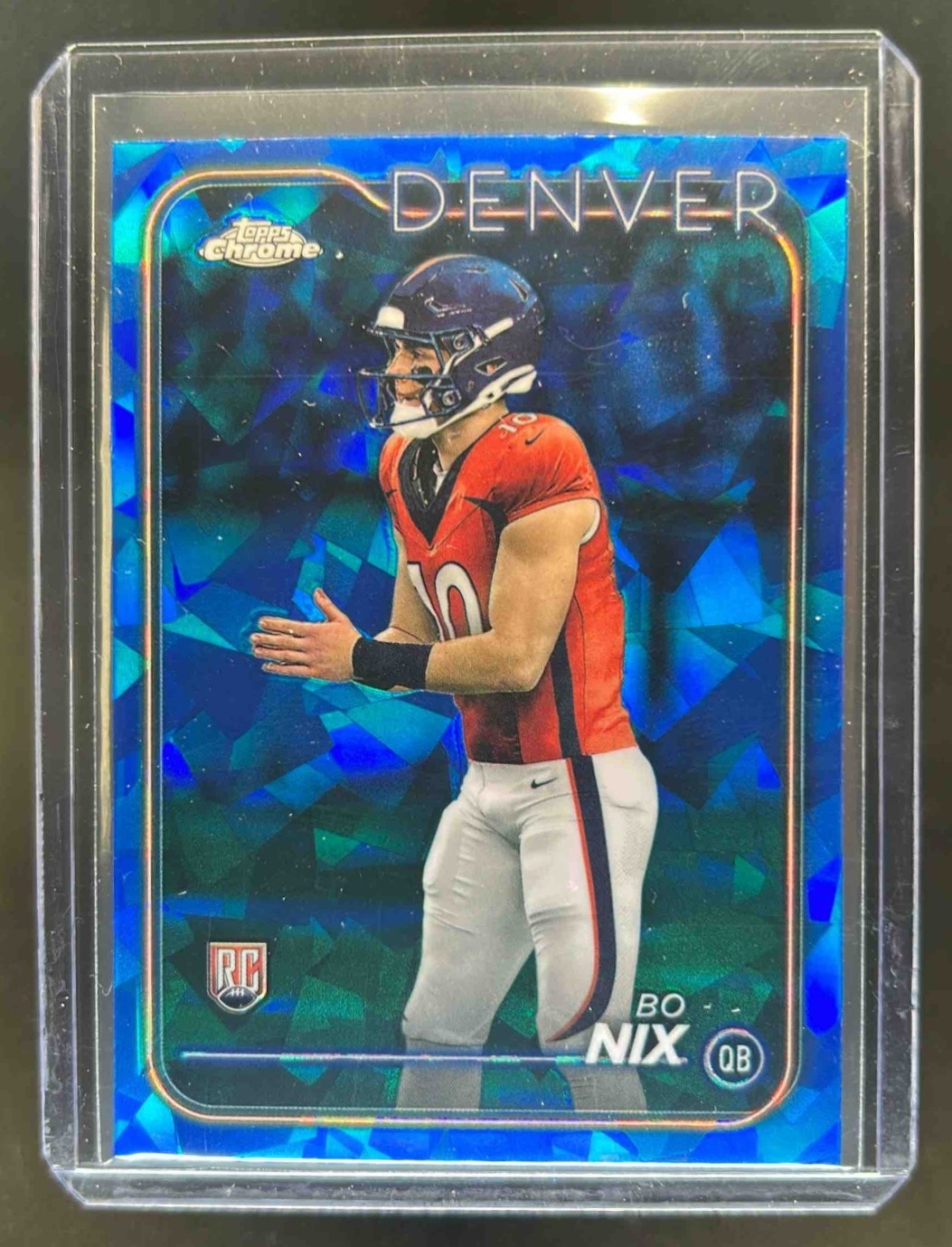 2024 Topps Chrome Sapphire Edition Bo Nix RC Rookie #206 Broncos