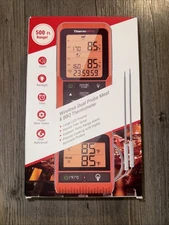 ThermPro Wireless Dual Probe Meat & BBQ Thermometer New In Box Large LCD display