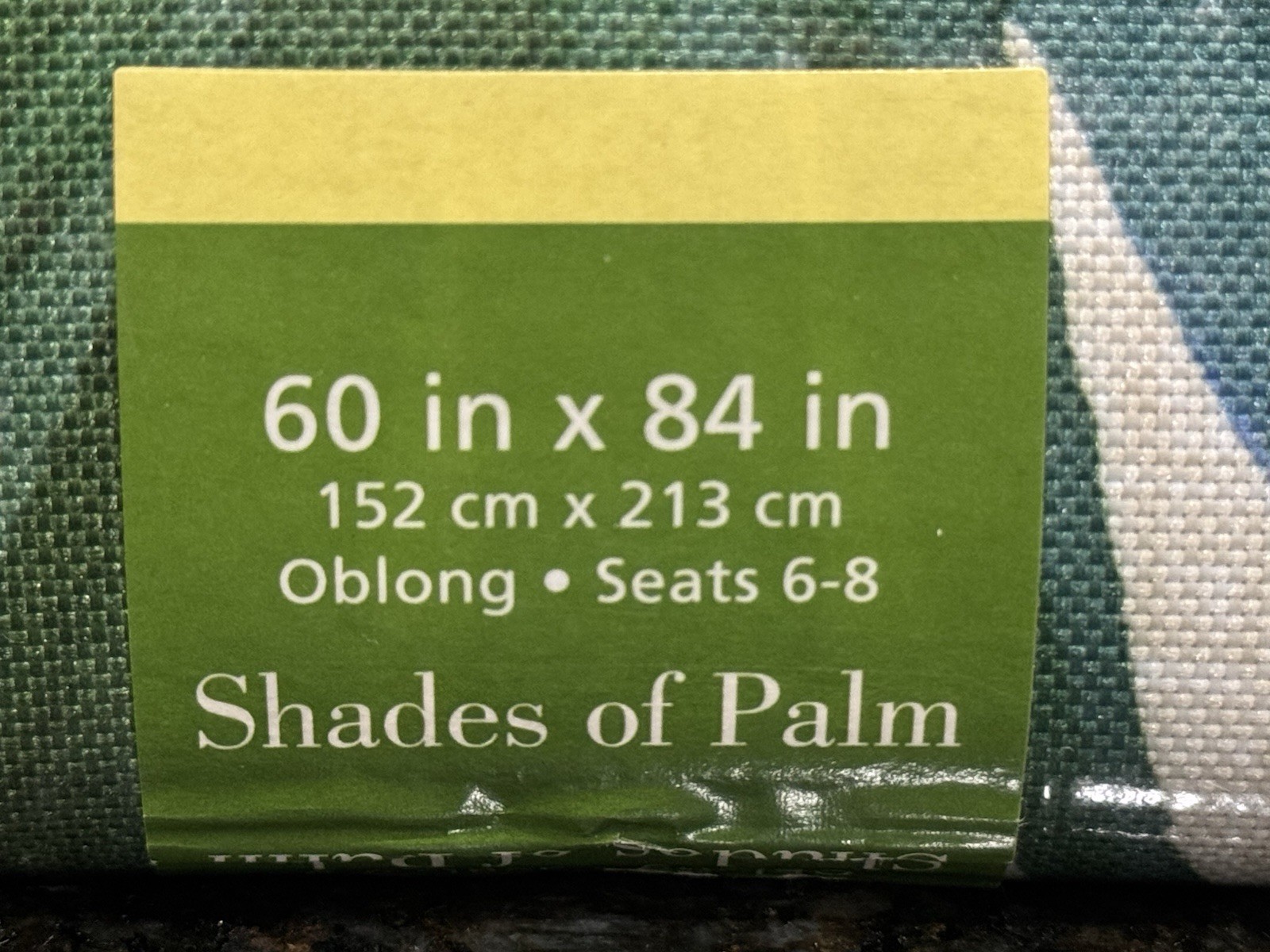 Bed Bath Beyond Indoor/  Outdoor SHADES OF PALM 60" X 84"  Umbrella Tablecloth