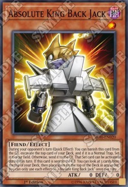 YuGiOh Absolute King Back Jack SR06-EN020 Common Englisch NM 1st