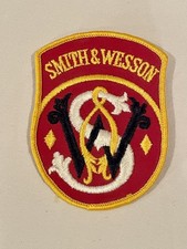 NEW Vintage Smith Wesson Patch Logo Pistol Gun Firearms Iron/Sew On