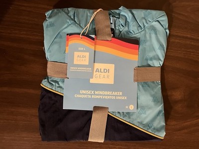 Aldi Gear 2024 - Unisex Hooded Blue Windbreaker Jacket Size L 42 -44  Large NWT