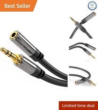 Luxurious 6ft 3.5mm Audio Extension Lead with Gold Connectors - Pro Series