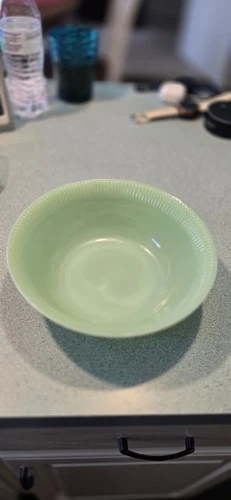 Vintage Fire King Green Jadeite  Jane Ray 8"  Vegetable Serving Bowl