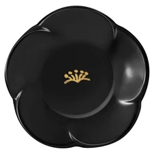 &NE Echizen Lacquer Small Plum Blossom Bean Plate, Hare to Ke, Black, 5.5cm Wide