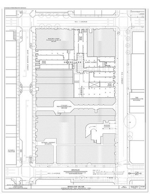 Miami Florida Shoreland Arcade Site Plan 1930s Northeast First Street