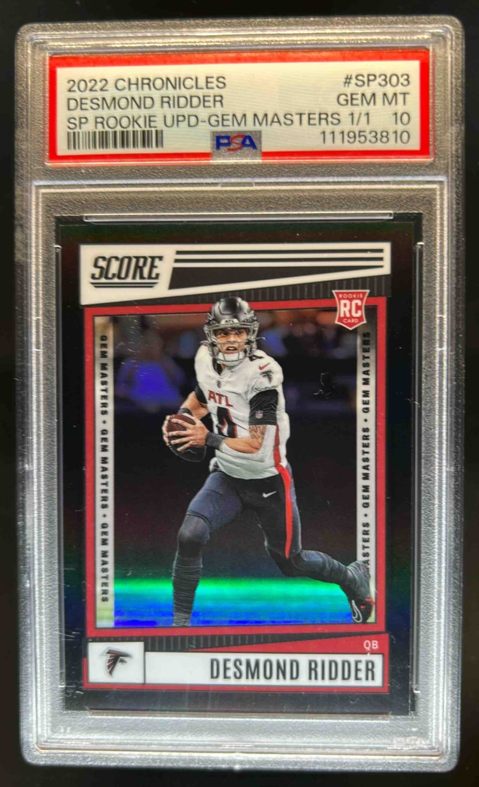 Desmond Ridder Panini Chronicles Score Premium Rookies Update #SP303 Gem Masters 1/1