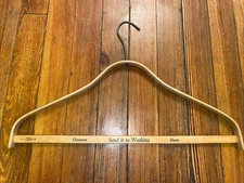Vintage Wire & Wood Clothes Hanger - Watkins  Cleaners - Phoenix Products