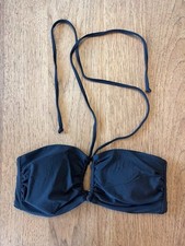 Volcom Black Small Padded Wireless Front Keyhole Tie Swim Bikini Top