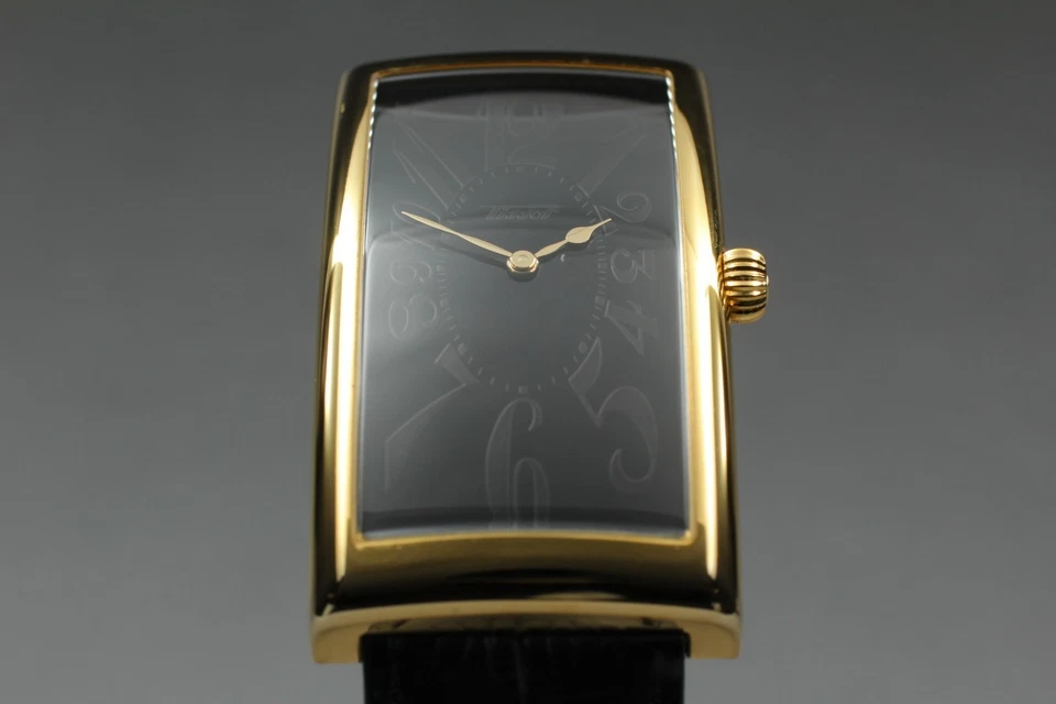 "N MINT" Tissot Heritage Banana T117509A 27mm Black Gold Men's Qz Watch From JPN - image 3 of 4