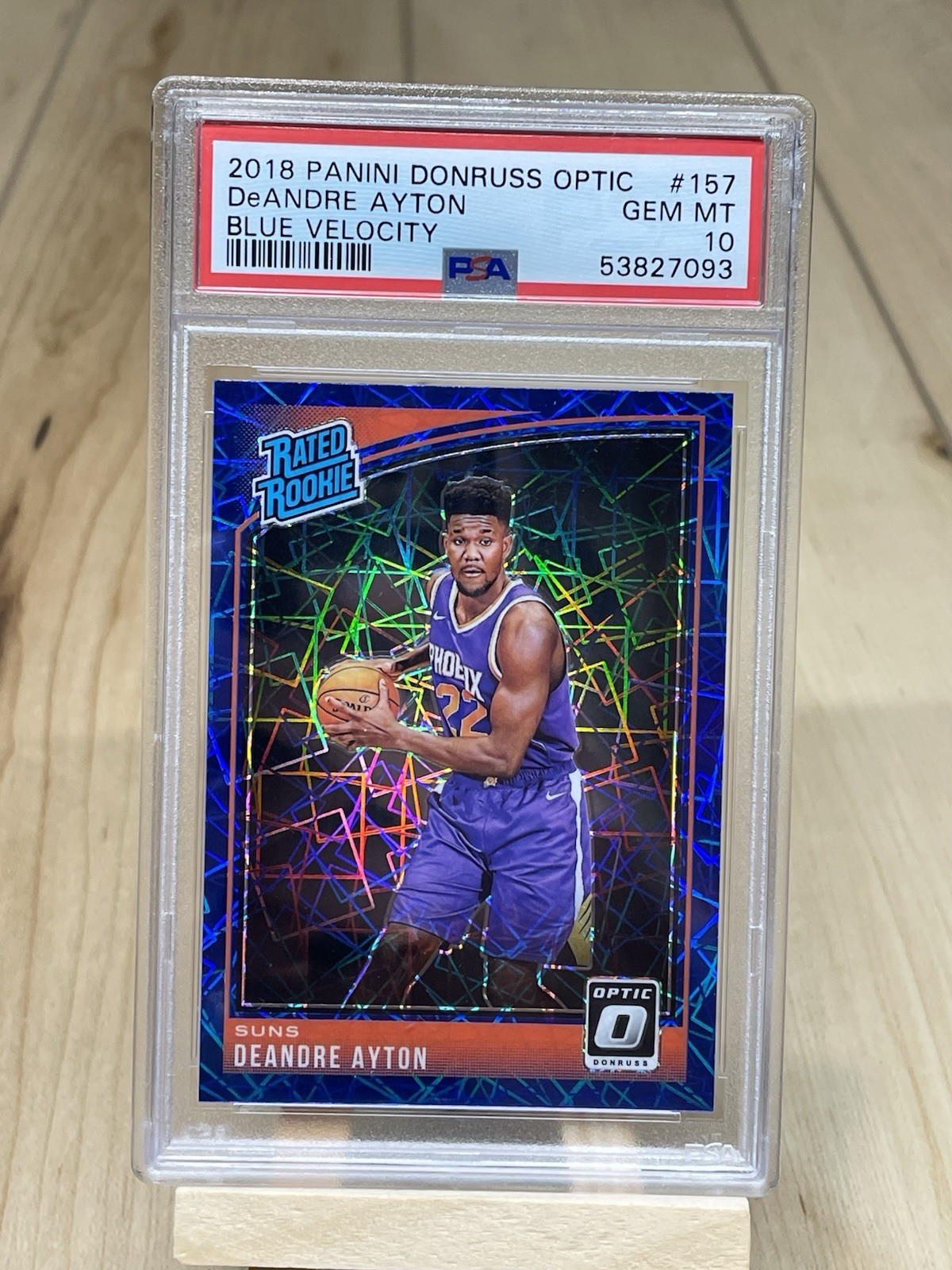 2018 Donruss OPTIC DeAndre Ayton BLUE VELOCITY PSA 10 GEM Rated Rookie RC #157