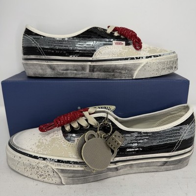 Vans Authentic La Habana Charms Black White Size 9 VN000DB8MCG NEW
