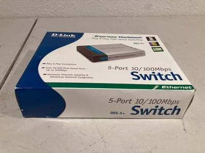 D-Link DSS (DSS5+) 5-Ports External Switch 10/100Mbps 1GB Switching Capacity