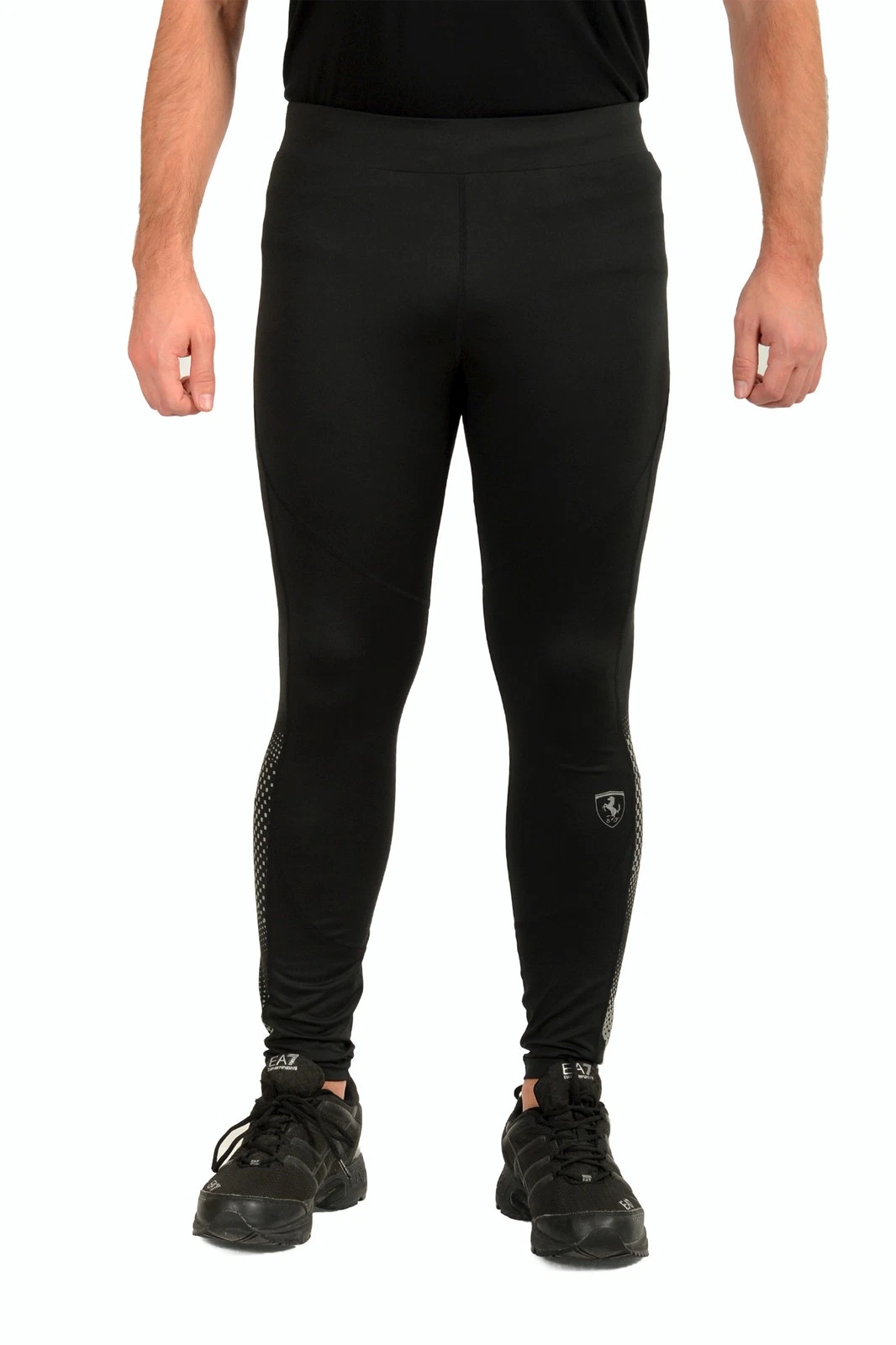 Scuderia Ferrari Men's Black Training Running Tight Track Trousers Pants