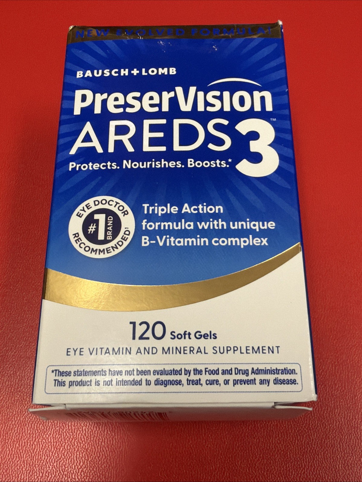 PreserVision AREDS3 Vitamin & Mineral Supplement 120 Count Soft Gels, NEW
