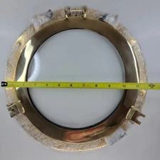 Brass & Acrylic 12" Boat Porthole Window Sailboat Ship Hinged Portal Functional