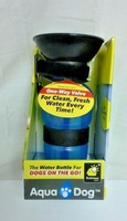 Aqua Dog Plastic 18 Oz Portable Watering Bottle / Bowl For Dogs On The Go Aqua Dog Plastic 18 Oz Portable Watering Bottle / Bowl For Dogs On The Go