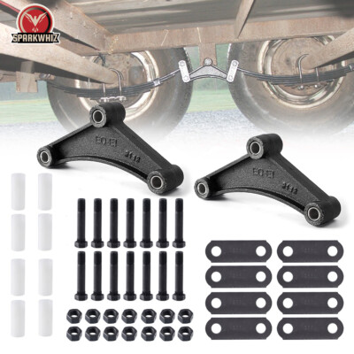 SPARKWHIZ Tandem Trailer Axle Shackle Kit Heavy Duty For Double Eye Spring US