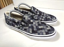 Sperry Top Sider Men's slip on Loafers STS10876 gray woven Upper Size 9M ~ NEW