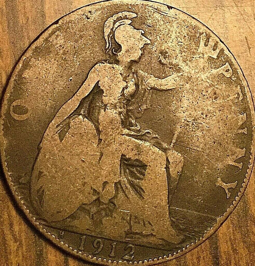 1912H GREAT BRITAIN GEORGE V PENNY COIN