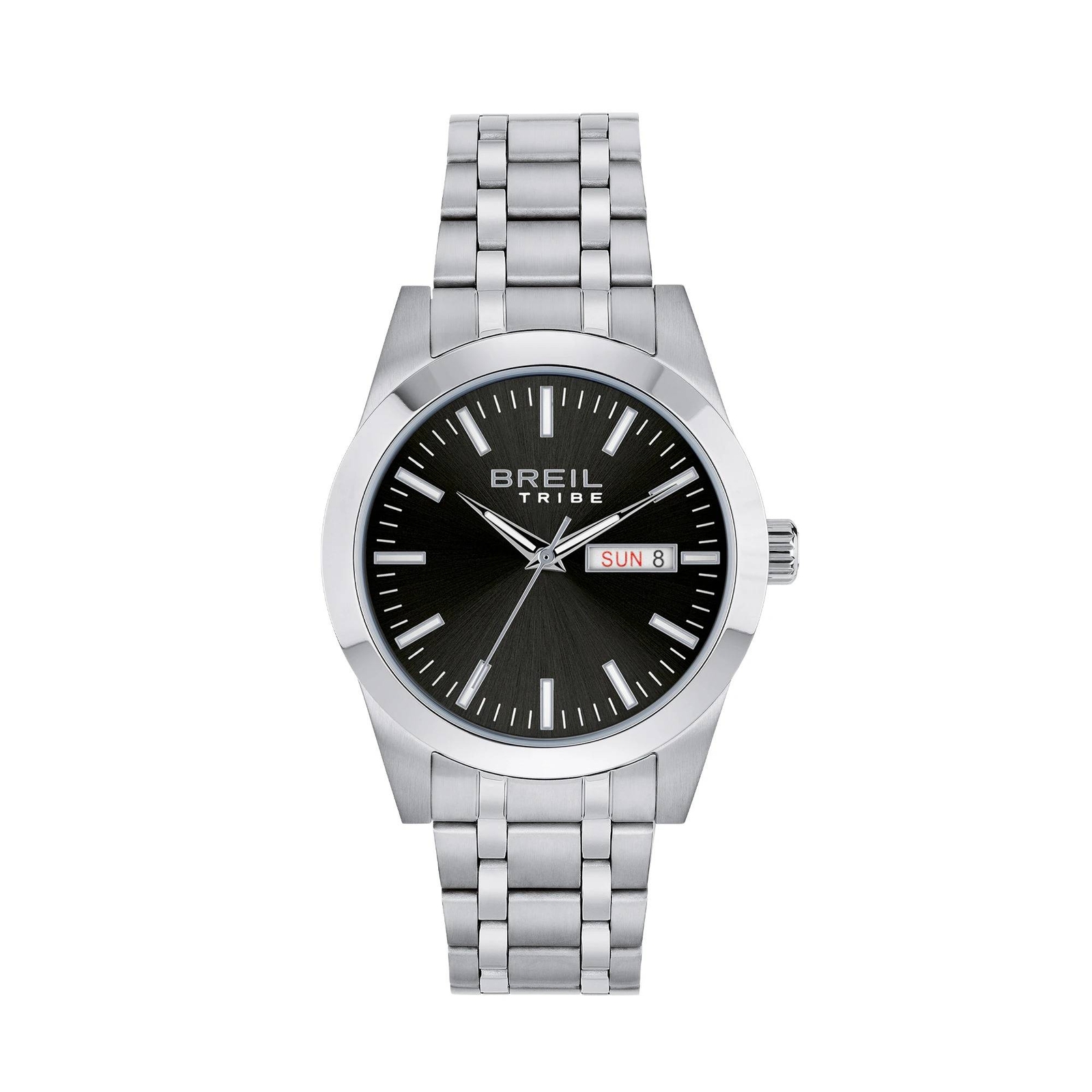 Orologio Breil Tribe Rank EW0736 Acciaio Day Date Uomo Nero Watch 40mm