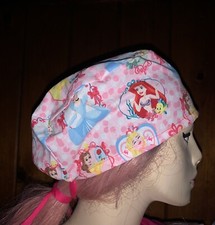 disney princess surgical cap bouffant nurse hat ariel belle little mermaid