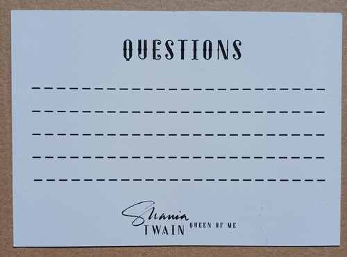 Shania Twain Queen Of Me UK Fan Event Tote Bag, Notepad/Journal, Pen & Postcard - Imagen 8 de 8