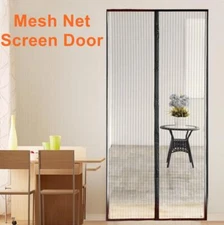 New Mosquito Mesh Net Screen Door Hands-Free with Magnets