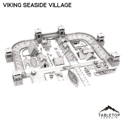 Viking Seaside Village - Fantasy Tabletop Terrain 