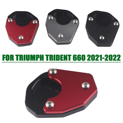 Fit For Trident 660 2021-2022 Kickstand Sidestand Stand Extension Enlarger Pad
