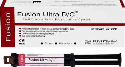 Prevest FUSION ULTRA DC Dual Curing Resin Based Luting Cement 9gm