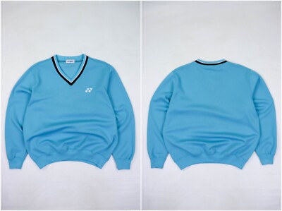 YONEX Vintage Japan School Uniform Blue Jersey Sport Track Top
