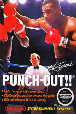 Mike Tyson's Punch Out Nintendo NES BOX ART Premium POSTER MADE IN USA - NES092