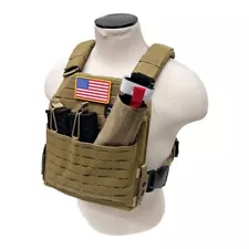 Laser Cut Molle Plate Carrier - Magazine and Tourniquet Pouch - Medium-2XL Size