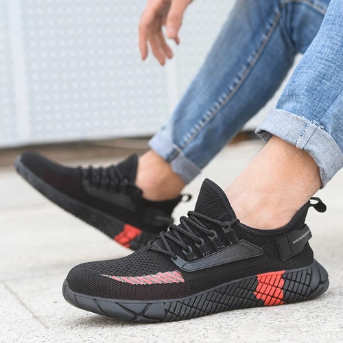 Damen-Sicherheitsschuhe Stahlkappe antistatisch leicht Stiefel Arbeit rutschfeste Turnschuhe - Bild 16 von 28